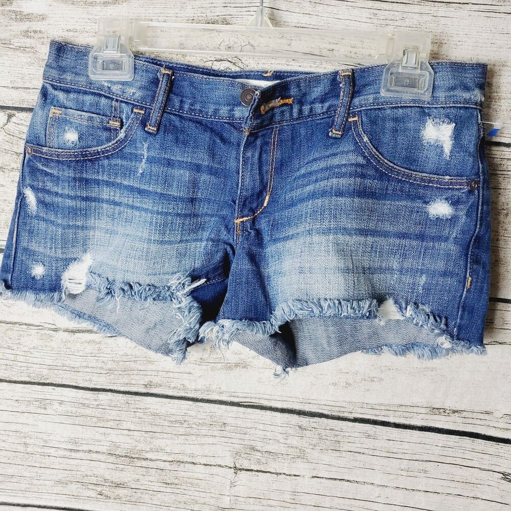 Abercrombie Fitch Low Rise Jean Shorts Size 2/26